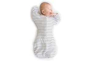 SwaddleDesigns Transitional Swaddle Sack, Baby Swaddles for Newborn with Arms Up Half-Length Sleeves & Mitten Cuffs, Sleep Sack Wearable Blanket