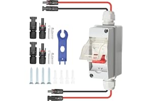 Jadeshay Scatola combinata fotovoltaica, IP66 scatola combinatore solare impermeabile con 500V 32A protezione interruttore 1 stringa PV DC interruttore di isolamento scatola di giunzione fotovoltaica