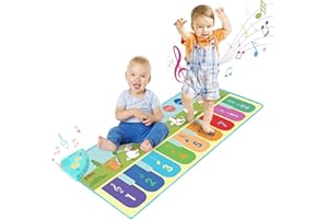GZMY Baby Toys Gifts for 6-18 Month Boys, Piano Music Mat with 19 Keys, Toddler Infant Kids Educational Toys, Gifts for Age 1-6 Year Old Boys (110*36cm)