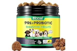VFJVLVDG Probiotics for Dogs,Dog Probiotics for Dogs Digestive Enzymes, Gut Health,Itchy Skin, Allergies, Yeast Balance,Immune System and Overall Health Supports,120 Soft Chews,Perking Duck Flavor