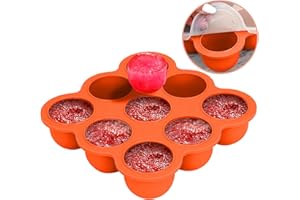BTRFE Aufbewahrung von Babynahrung aus Silikon,Babynahrung Einfrieren Behälte aus mit Silikon Deckel,BPA-frei,Perfekt für Hausgemachte Babynahrung, Gemüse, Eiswürfeln,Fruchtpüree und Muttermilch (Orange)