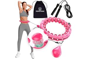 FRENCH'HOME MAISON & BIEN-ÊTRE French'Home Hula Hoop Fitness | Hoola Hoop | Cerchio da massaggio ponderato | Fitness, perdita di peso e massaggi | Altezza regolabile da 51 a 130 cm | Offerto: custodia e corda per saltare