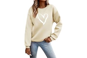 Sunnyuk Pullover Damen Herbst Sale Sweatshirt Ohne Kapuze Briefe Drucken Langarm Rundhals Pulli Winter Frauen Buchstaben Druck Locker Casual Oberteil Sport Streetwear Bluse Tops Kleidung Damen