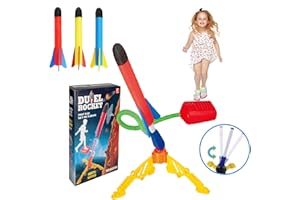 Nchavz Toy Rocket Launcher for Kids, 3 Colorful Foam Launcher, Fun Outdoor Indoor Toy for Boys Girls, Gift Toys for Boys & Girls Age 3+ Years Old