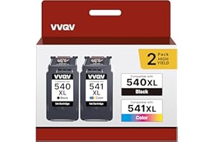 ‎VVQV VVQV PG-540 Schwarz CL-541 Color 540XL 541XL Multipack Ersatz für Canon Druckerpatronen 540 541 XL für Canon TS5150 Druckerpatronen MG3650s TS5151 MG3600 TS5100 MG3650 MX475 MG425 (Schwarz, Farbe)