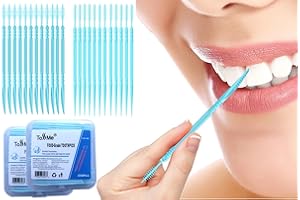 ToSSme® Einweg-Zahnstocher aus Kunststoff, tragbar, Reise-Zahnstocher, praktisches Zahnstocher, Werkzeug, 500 Stück