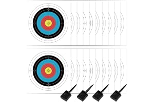 KURUGEILI 20 st mål papper standard bågskytte 60 cm (23,6 tum) 10 ring båge och pil mål ansikte för bågskytte