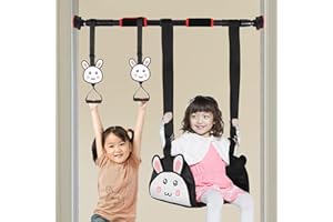 GIDENFLY Swing Gymnastic Rings sets, Safe Load-bearing 50KG Indoor Playground for Kids with Belt Swing(1.5m), Gymnastic Rings With Straps, for Pull-Up Fitness Gym Indoor bring fun to children
