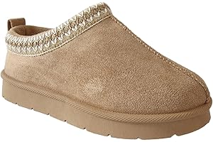 GENERIC GIRLS FAUX FUR SLIPPER KIDS SLIP ON WARM WINTER COSY SNUG AZTEC MULES SHOES BOOT