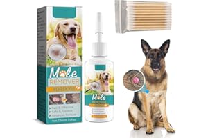 QEEROYO Éliminateur de Verrues pour Chiens, Dissolvant Naturel pour Chien, Traitement Efficace des Verrues, Enlèvement d'étiquettes de Peau, pour Chien,Naturel et Doux,20 ML