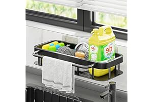 dingdongji Organizer per Lavello in Acciaio Inox,Antiruggine Porta Spugne Lavello Cestello,organizer per lavello da appendere,adatto per cucina,Stoccaggio di stracci, spugne e altri utensili