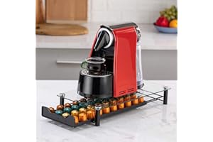 Rice rat Support de rangement pour capsules de café, verre trempé cristal (capacité de 40 dosettes)