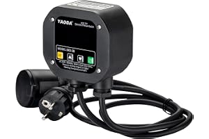 Wiltec Elektronisk tryckvakt till hydroforpump, trädgårdspump, vattentillförselsystem automatiskt start/stopp-system, torrkör