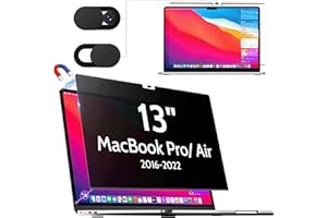 MAKINDA Magnetic Privacy Filter for Apple MacBook Pro 13 Inch (2016-2022, M1, M2) & MacBook Air 13 (2018-2021, M1), Privacy Filter Removable Anti Glare Blue Light Privacy Screen Protector Mac Privacy Screen