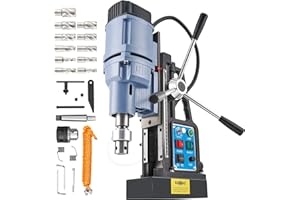 ZELCAN 1950W Trapano Magnetico con 11 Punte 13900N 650 rpm Trapano a Colonna Magnetico a Diametro di 50mm con Controllo Reversibile e Continuo per Superfici Metalliche