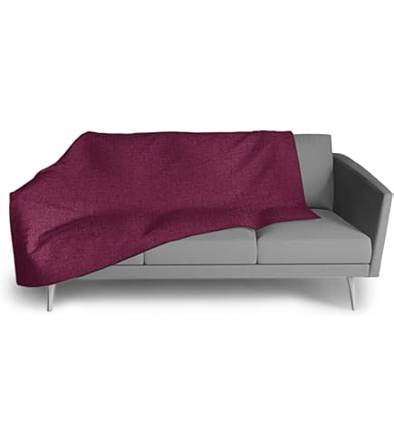Copridivano Damascato Bordeaux 250x280 Cm - Telo Elegante In Cotone E Poliestere, 2 Piazze - Foto 7