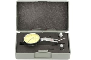 SHARAINN Kit indicatore di test quadrante, 0-40-0 0,01 mm Pinza a coda di rondine metrica di precisione Indicatore di test quadrante Comparatore con 2 sonde, Indicatore di quadrante(Ruby)