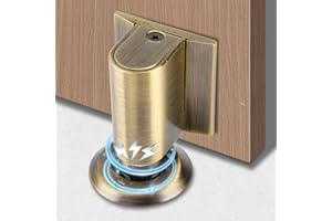 TBLMPNE Bloque Porte Cale Porte Bloc Porte, Butee de Porte Stop Porte, Magnétique en Métal Butée de Porte, Arret de Porte Arrêt de Porte, Cale Porte Sol Butée de Porte Solide Avec Adhésif et Vis (5#)