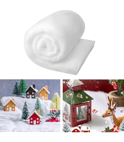 Coperta di neve natalizia, 80x150 cm, coperta di neve artificiale bianca in cotone, morbido tappeto di neve per realizzare decorazioni natalizie, pres | Leroy Merlin