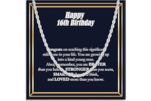 Twutqel Silver Chain Necklace 16th 18th 21st Birthday Gifts for Men Boys, Twist Rope Necklace 50cm Chain, Mens Jewellery Gifts for Son Grandson Nephew Brother Boyfriends
