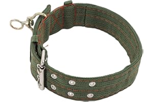 Jiawu Goat Collar, Adjustable Small Sheep Collars, Wear Resistant Livestock Collar with Double Row Pin Buckle, Durable Animal Tie Collar for Farm Animal Goat Cow Horse Sheep(L)