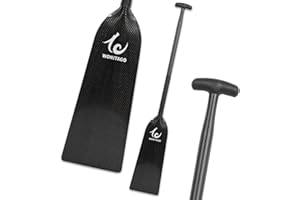 WONITAGO Dragon Boat Paddle Lightweight and Durable Full Carbon Fiber Dragon Boat Paddles, IDBF Approved, 117/120/122/125 cm (46/47/48/49 inch), Black