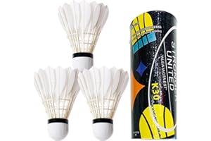 Xijobido Premium Duck Feather Badminton Shuttlecocks, High Speed Badminton Balls, Badminton Feather Shuttlecocks with Great Stability, Badminton Training Shuttlecocks