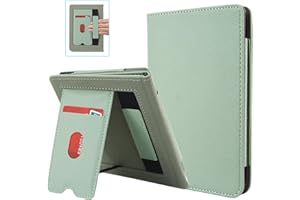 DMLuna Funda para Kobo Clara BW (modelo N365)/Kobo Clara Color (modelo N367) versión 2024 de 6 pulgadas, soporte manos libres, funda de piel de primera calidad con apagado y encendido automático