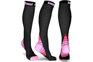 Rwest X Calze Compressione Graduata Donna e Uomo, Calze Elastiche a Compressione Graduata per Sport, Migliora Le Prestazioni per Sport, Corsa, Escursioni, Giri in Bici, Viaggi in Aere