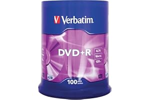 Verbatim 43551 Lot de 100 DVD+R Vierges 4,7 Go
