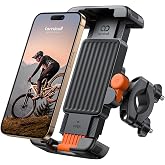 Lamicall Universal Mobile Phone Holder Bicycle Handlebar, Mobile Stand | 1S Lock/Unlock, 360&deg; Rotation, Silicone Protection,
