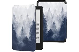 MoKo Custodia Compatibile con 6 Pollici Nuovo Kindle 11a Generazione 2024/2022 & Versione Internazionale, Cover Leggera con Auto Sveglia/Sonno per Kindle 2024 11a Gen e-Reader, Foresta Grigia