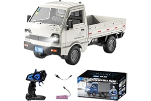 DUKUSEEK 1:16 Scale RC Truck for Kids, Mini RC Pickup Truck W/ 2.4GHz Remote & Light Climbing Car for Boys Girls Hobby Toys Gifts (White-B)