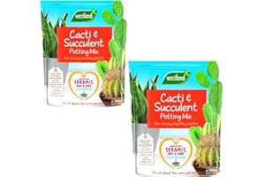 Simpul® Westland 10200054 Cacti/Succulent Potting Compost Mix and Enriched with Seramis, 4 liters, Brown (Two pack)