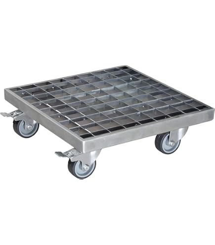 Louis Moulin Base con Ruote quadrate in Alluminio 34 x 34 x 7,5 cm 8038