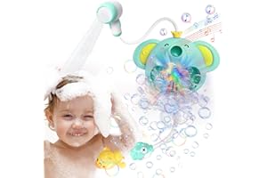 EWRTIUQA Jouet de Bain Jouet Bebe 1 an Bubble avec Musique Jouets de Bain Jouet Bebe 1 an, Jouet de Bain bébé à partir de 1 2 3 4 Ans, Jouet d'eau bébé Enfants, Jouet Canard Flottant Jouets Cadeaux