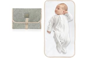 CENCERY Reisewickelunterlage Faltbare Wickelunterlage Babywickelunterlage Reisefaltbare Wickelunterlage Tragbare Wickelunterlagen Tragbare Wickelunterlage für Babys (Grau)