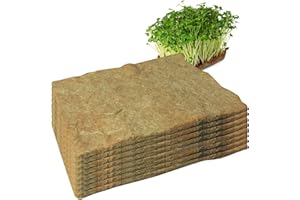 NASSMOSSE Micro greens - Tapete para plantar, 8 alfombrillas de cáñamo para cultivar microverdes, kit de cultivo de microgreens de 10 x 20 pulgadas, tapete de yute, para bandejas de inicio de semillas