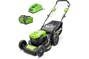 Greenworks Tondeuse tractée 40V - Coupe de 46cm - 1 Batterie 4,0Ah - 1 Chargeur - GD40LM46SPK4x