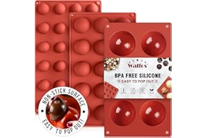 Walfos Forma silikonowa do cukierków i czekolady, półkula, 3 opakowania formy do pieczenia czekolady, ciasta, galaretki, musu kopułkowego