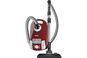 Miele Compact C1 Ecoline aspirateur traîneau avec sac et aspiration basse consommation, filtre AirClean+, tube télescopique et brosse universelle, couleur Rouge Mangue