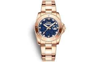 CIVO Orologio Donna Cronografo Impermeabile Analogico Quarzo Orologio da Polso con Cinturino Acciaio Inossidabile Moda Elegantecielo Stellato Data Diamanti Orologio Donna Ragazza