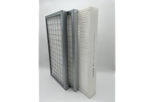 AEROFILTER Kit de 3 filtres compatibles VMC UNELVENT Ideo 325 ecowatt et Initia 225 : 2 filtres G4 RECHARGEABLE et 1 filtre M5