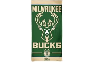 Wincraft NBA MILWAUKEE BUCKS - Telo mare in fibra, 75 cm x 150 cm