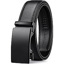 Ruvan Herenriem, automatische leren riem voor heren, breedte 35