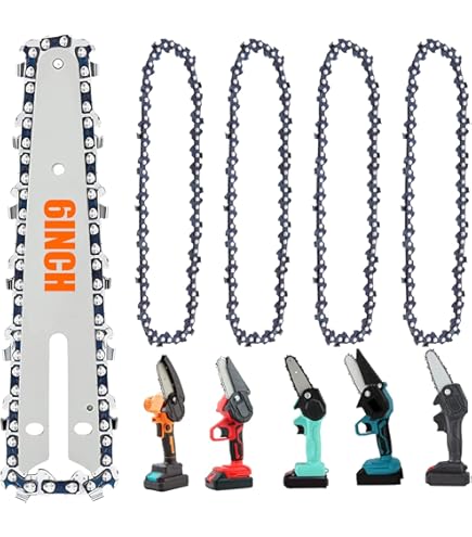 Barra Guida Motosega 6 Pollici - Acciaio Manganese, Per Mini Motoseghe Elettriche E A Batteria - Foto 5