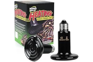 Adiwo 2 Pezzi 100W Lampadina Riscaldante in Ceramica, E27 Rettile Lampada a Infrarossi Riscaldante, Lampada Rettile, per Anfibi e Rettili Tartaruga, Uccelli, Lucertola, Serpente