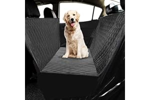 Ferocity Koc dla psa samochodowego, wyściełany, na tylne siedzenie i bagażnik z boczną ochroną, wodoodporny ochraniacz do bagażnika dla psów, prosty [115]
