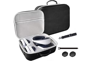 HUAYUWA Funda rígida de transporte para PS VR2, funda protectora todo en uno, compatible con Playstation VR2 auriculares y controladores táctiles, VR2 bolsa de almacenamiento para el hogar y viajes