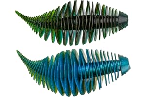 THKFISH Señuelos Pesca Vinilos de Pesca Mar Señuelos Landos Weedless Worms Bellows Señuelos de Pesca para Trucha lubina lucioperca 80 mm-6 Piezas,100 mm-5 Piezas